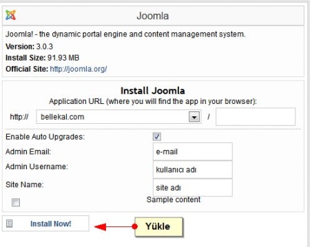 hostgator-quickinstall-joomla Joomla Türkçeleştirme Joomla kurulumu Joomla 