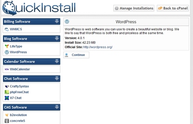 hostgator-quickinstall-cpanel wordpress installation making website Cpanel quick install 